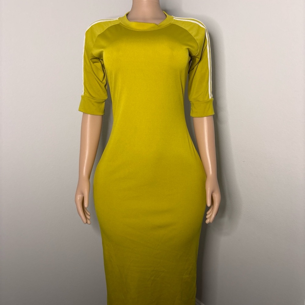 Lime Green Midi Shirt Dress